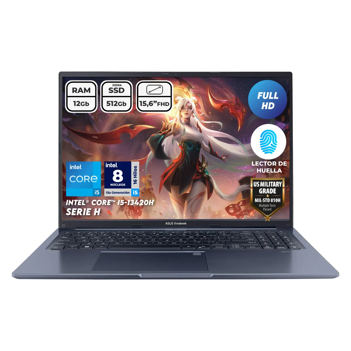 ASUS - Portátil Asus Intel Core I5 13420h Ram 12gb Ssd 512gb FHD 156