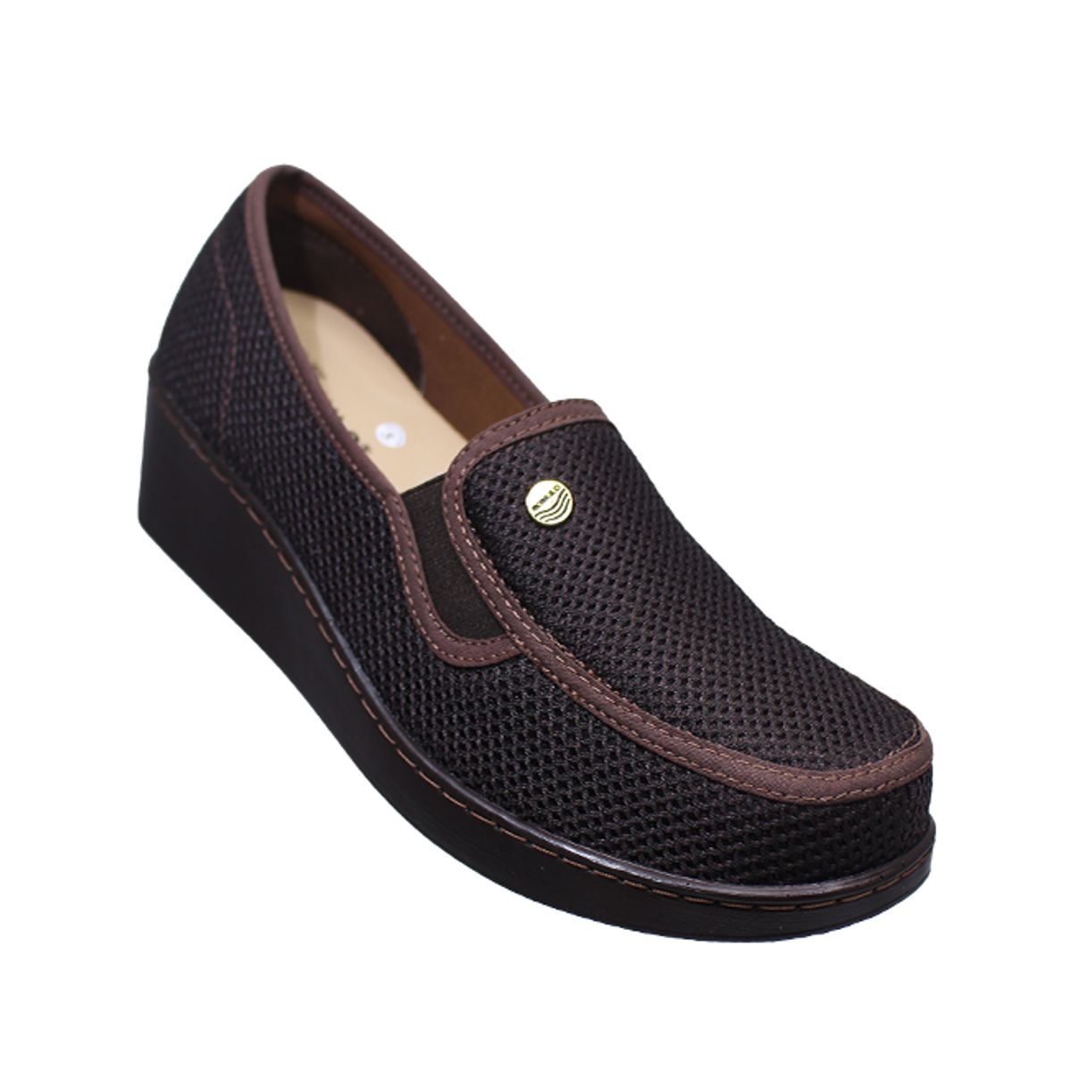 CALZADO ROMULO - Zapato Mocasín Mujer Textil Tacón Corrido Romulo