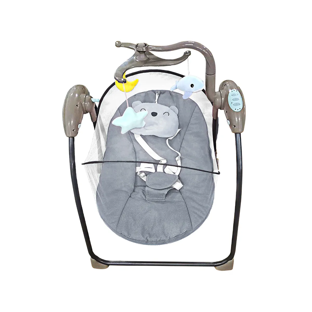 STAY ELIT - SILLA MECEDORA PARA BEBÉ TIPO COLUMPIO COLOR GRIS