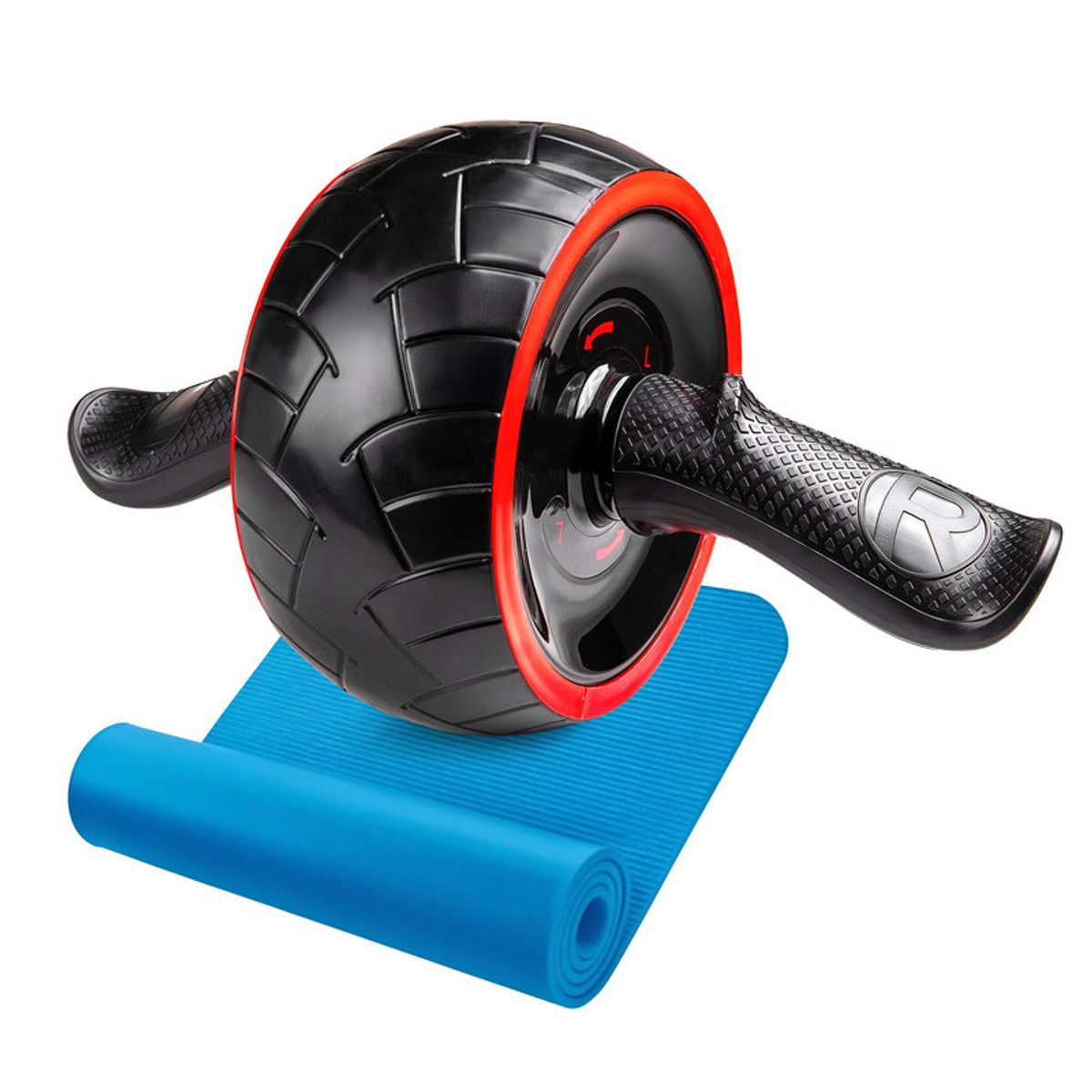 STYLE STARS - Rueda Abdominal Retráctil con Resorte y Tapete para Rodillas