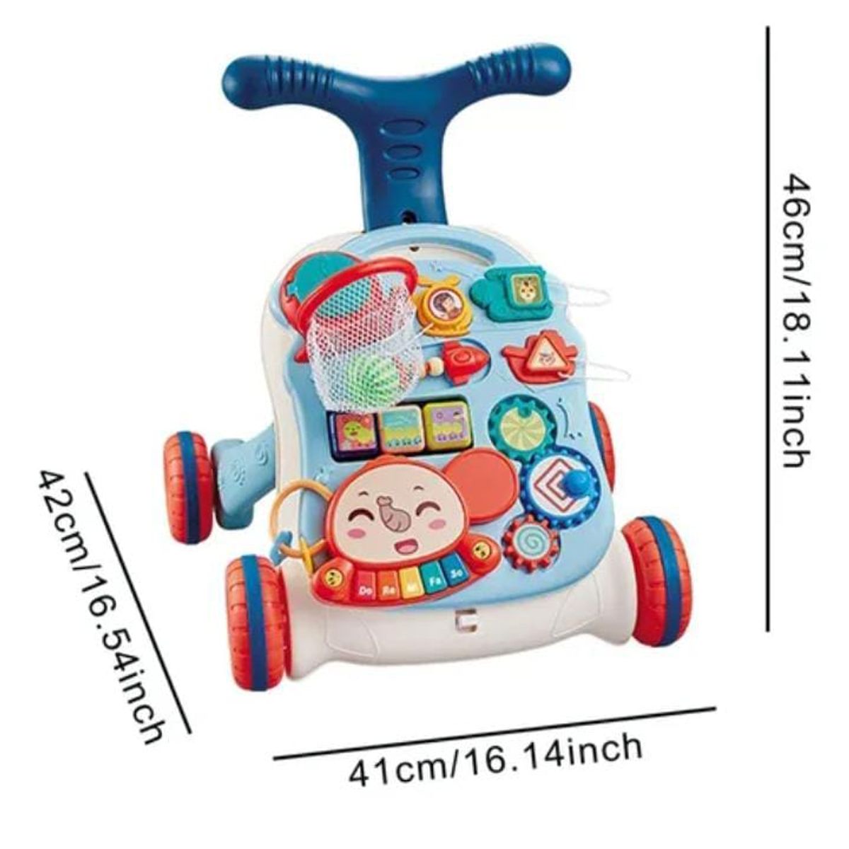 GENERAL - Andadera Musical para Bebe 2 en 1, Andador Infantil con Juguetes, Mesa Centro de actividades