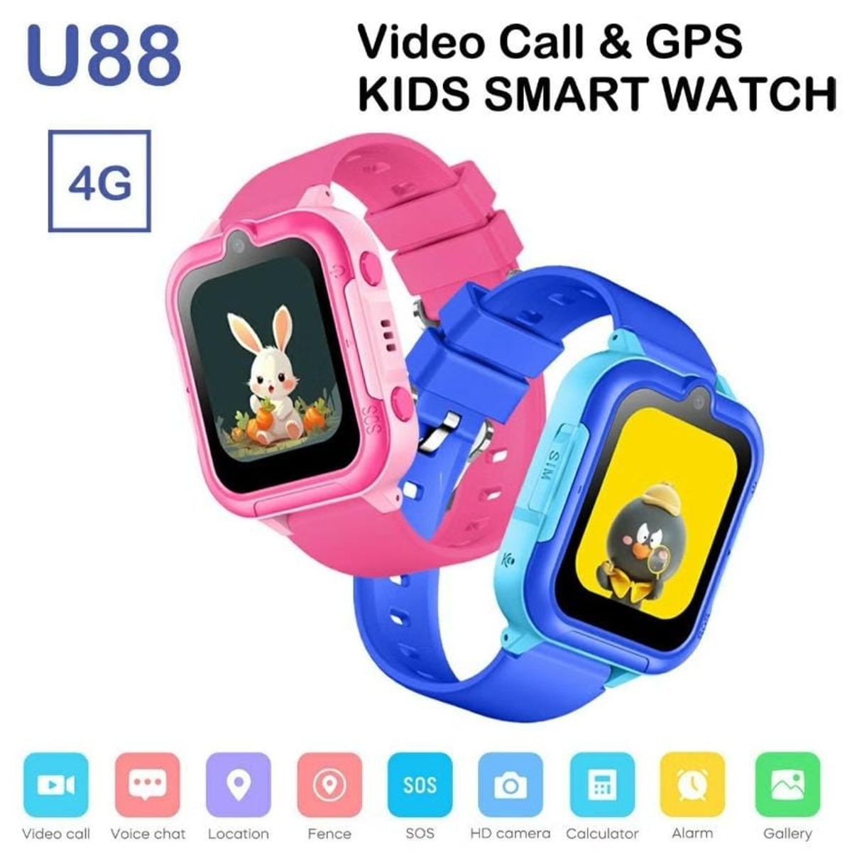GENERICO - Reloj Smartwatch Kids Con Gps Y Sim Card Seguimiento Y Comunicación Para Niños Azul