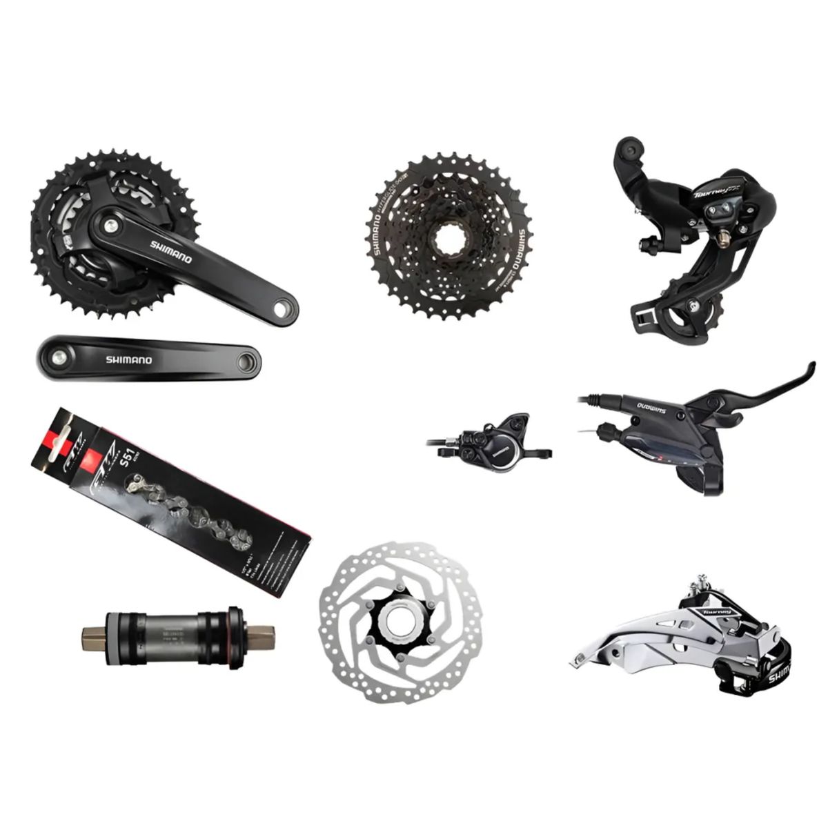 SHIMANO - Grupo Tourney Tx 3x8 Vel 42-34-24t 11-34t