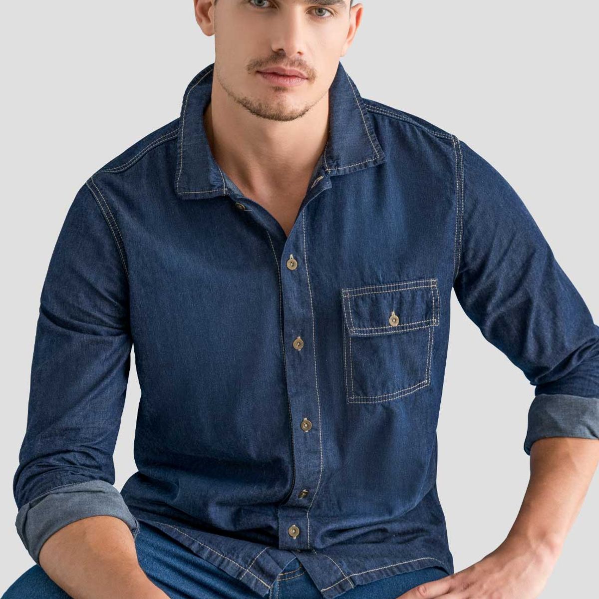 MARKETING PERSONAL - Camisa Hombre Azul Mp 112649