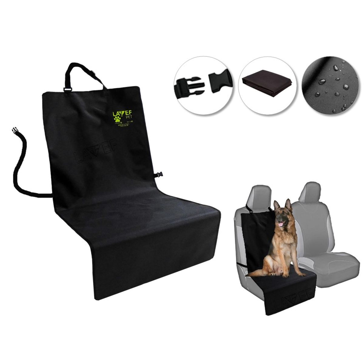 LAVEF - Forro para Mascota Asiento Delantero Antifluido y Antideslizante