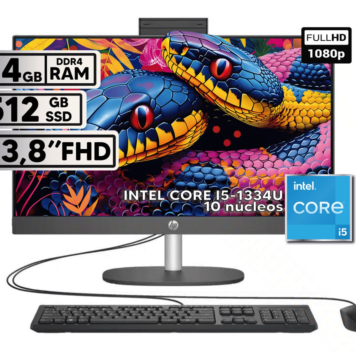 HP - TODO EN UNO AIO HP INTEL CORE i5-1334U 24GB RAM 512GB SSD PANTALLA 238 FHD- WINDOWS 11 LICENCIA