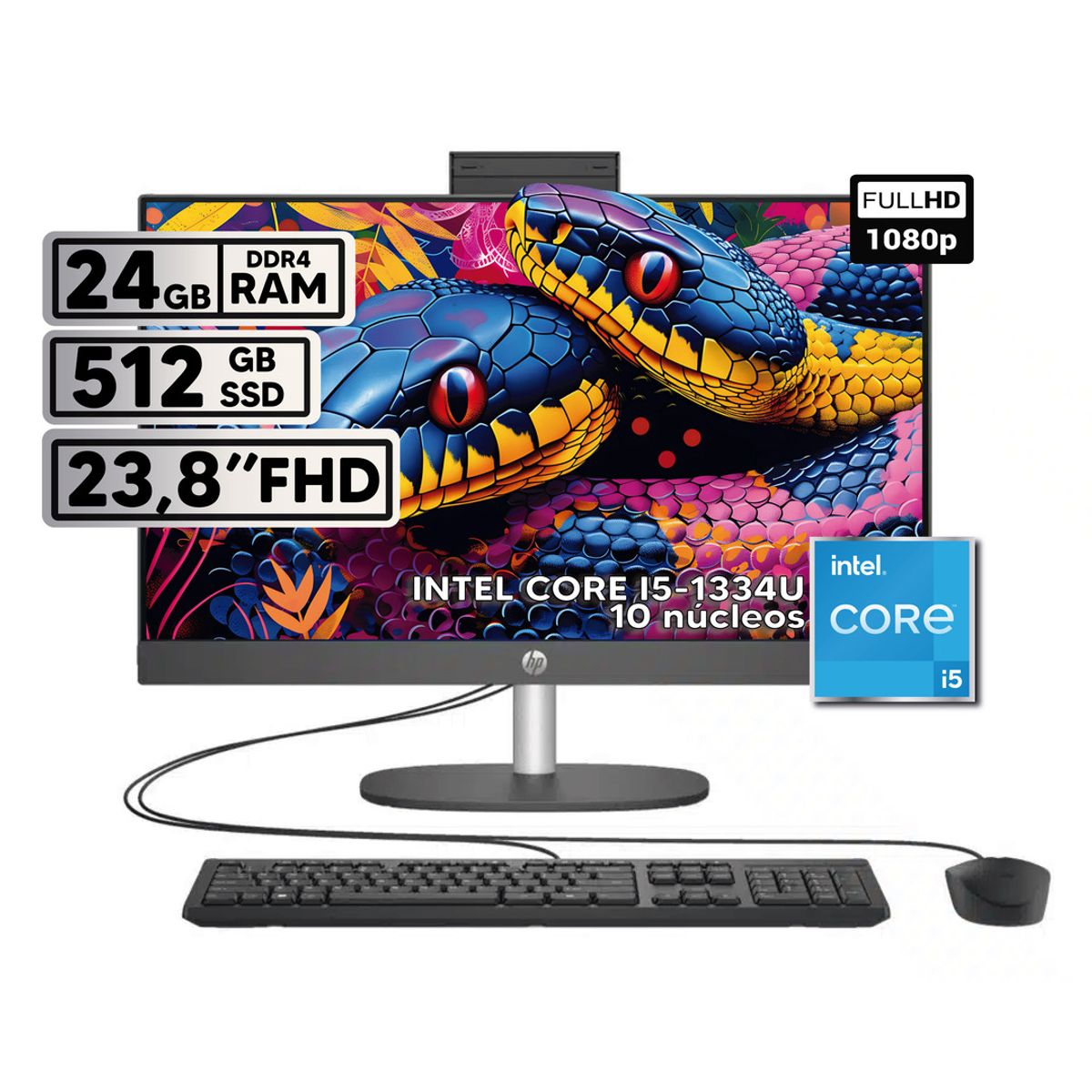 HP - TODO EN UNO AIO HP INTEL CORE i5-1334U 24GB RAM 512GB SSD PANTALLA 238 FHD- WINDOWS 11 LICENCIA