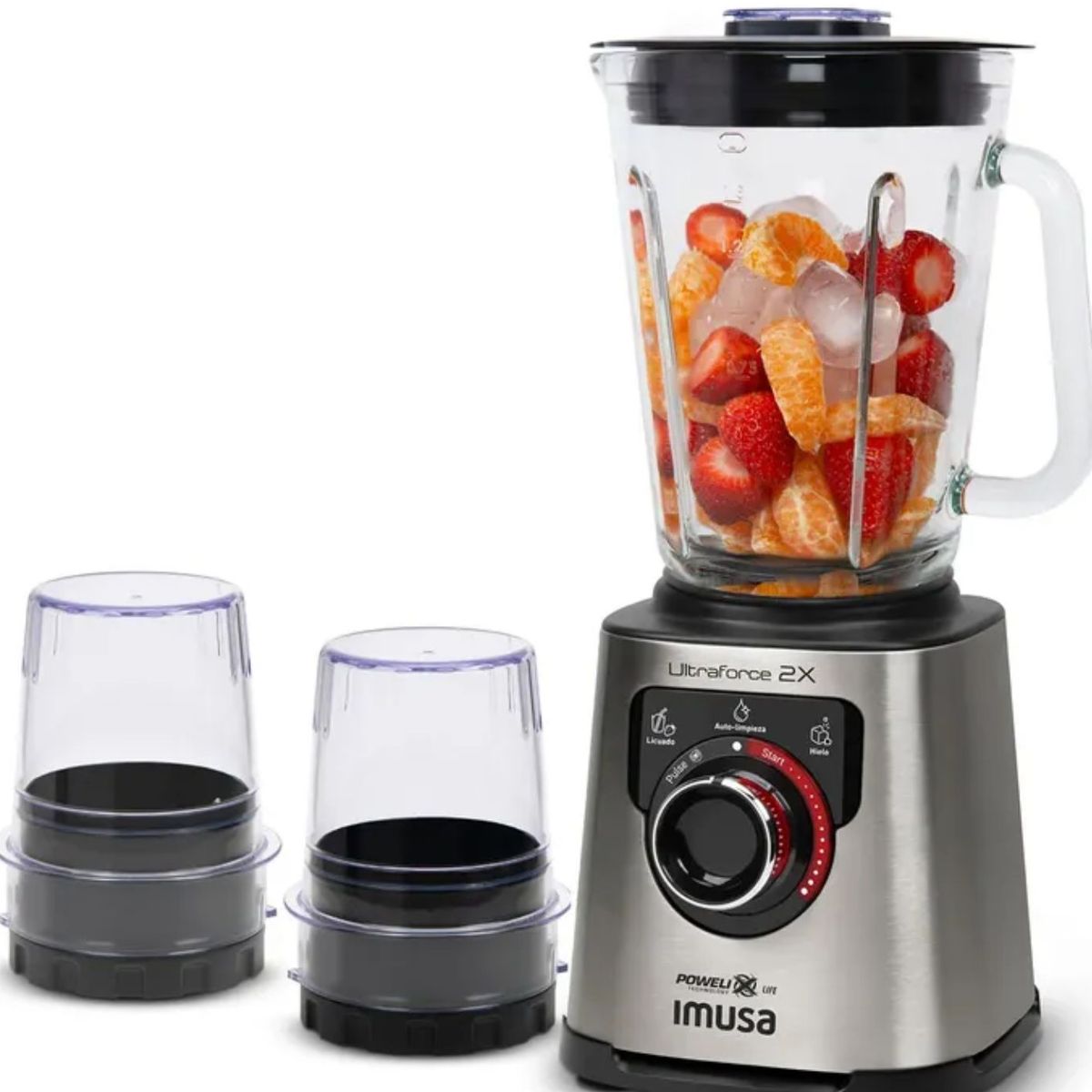 IMUSA - Licuadora IMUSA Ultraforce 2X Vaso de Vidrio 2L + Picatodo