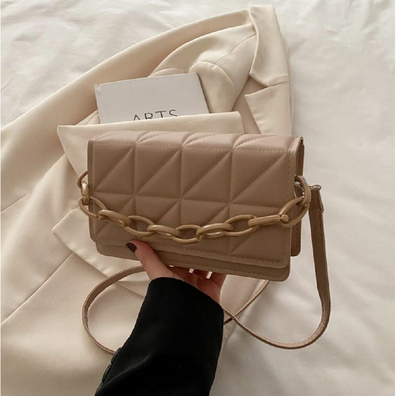 GENERICO - Bolso Mini Eva Caqui Para Mujer En Cuero Sintetico Excelente Calidad