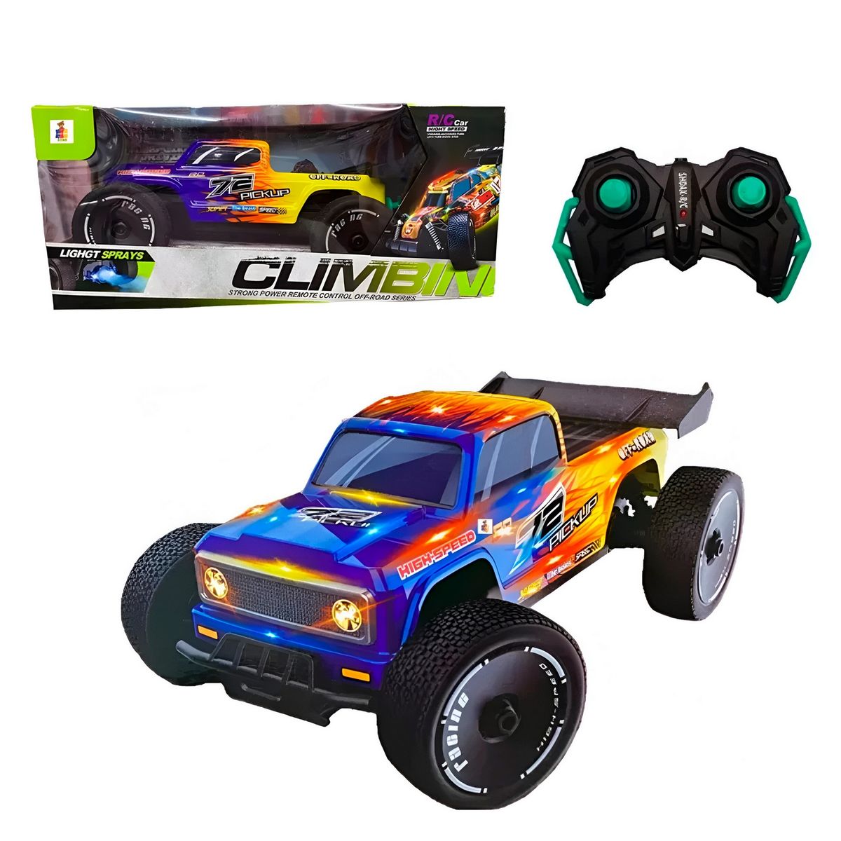 GENERICO - Camioneta Pickup Control Remoto Racer Recargable Juguete