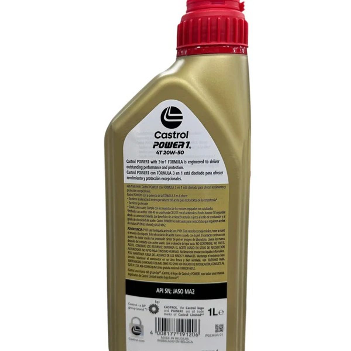 CASTROL - Aceite Castrol POWER 1 4 TIEMPOS 20W-50 1 LITRO