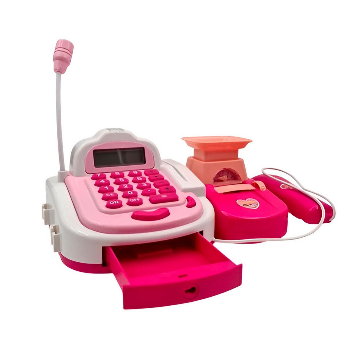 GENERICO - Caja Registradora Carrito De Compras Juguete + Baterias