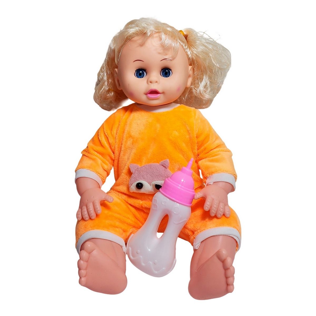 GENERICO - Muñeca Bebe Adorable Con Vestido + Tetero Juguete Niñas