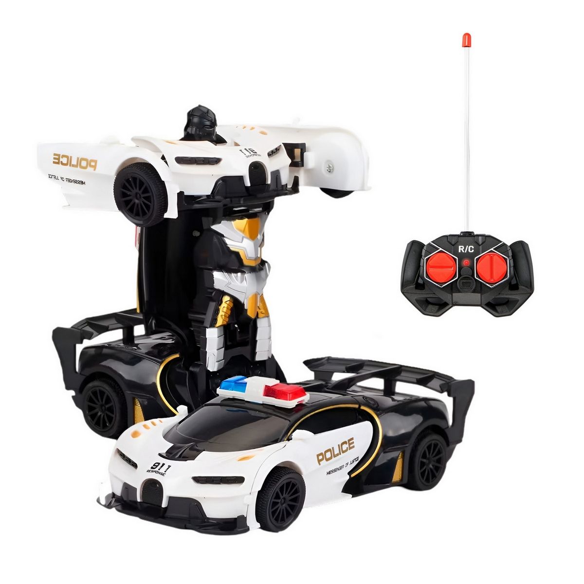 GENERICO - Carro Control Remoto Convierte En Robot Transformers 2 En 1