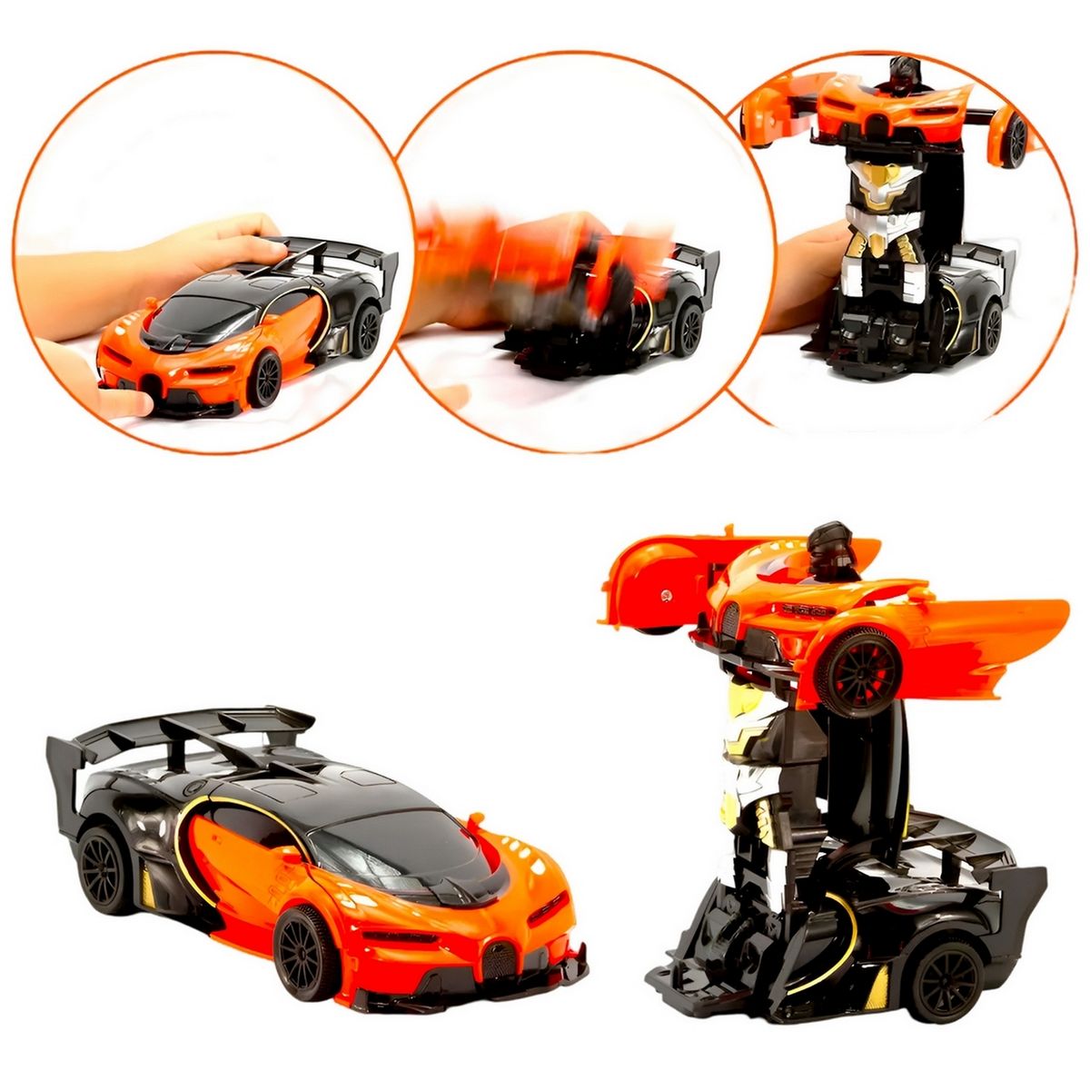 GENERICO - Carro Control Remoto Convierte En Robot Transformers 2 En 1