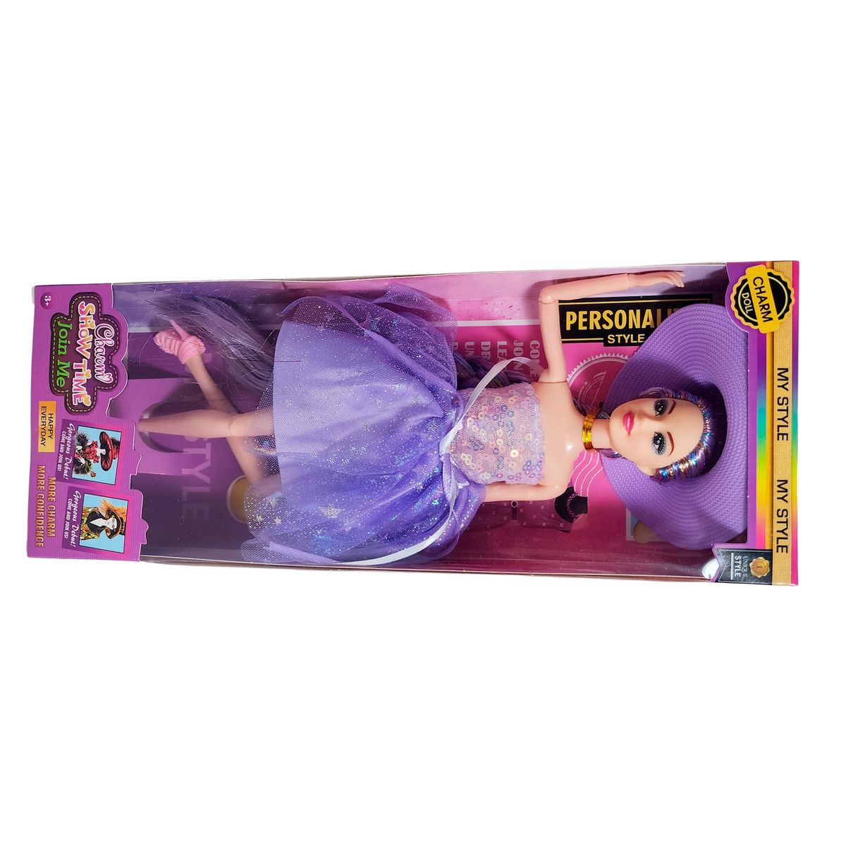 GENERICO - Muñeca Vestido Elegante Con Sombrero Juguete Niñas