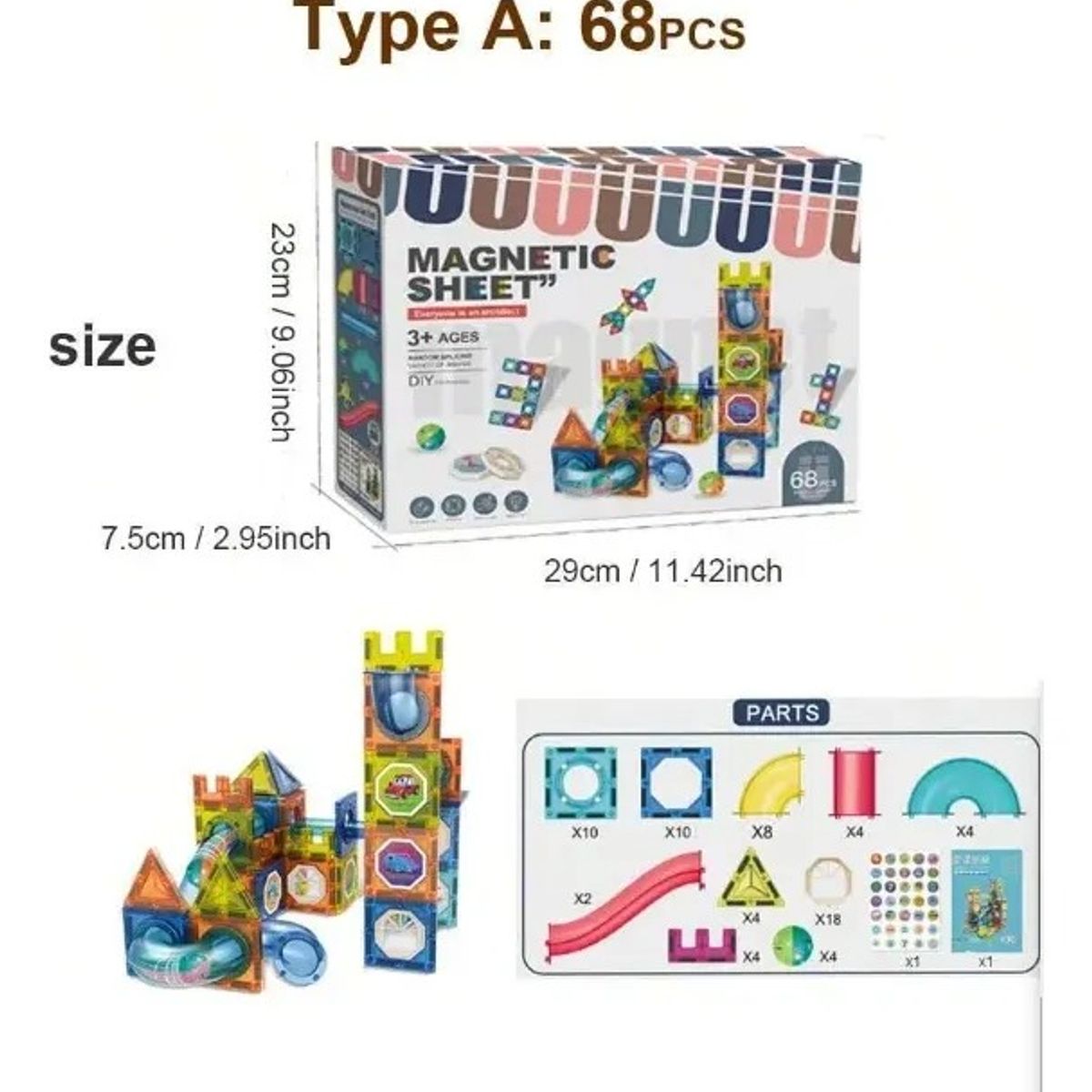 KIDSHOP - Juego De Bloques Magnéticos 3D RT-1250