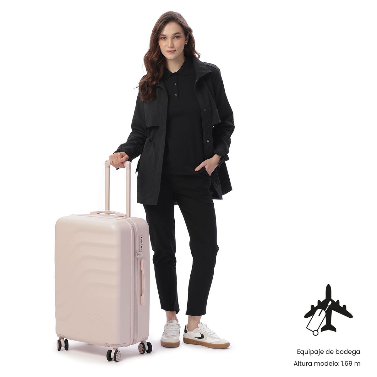 TOTTO - Maleta Bodega Expandible 23 Kg Bazy Plus Rosado Mujer Totto