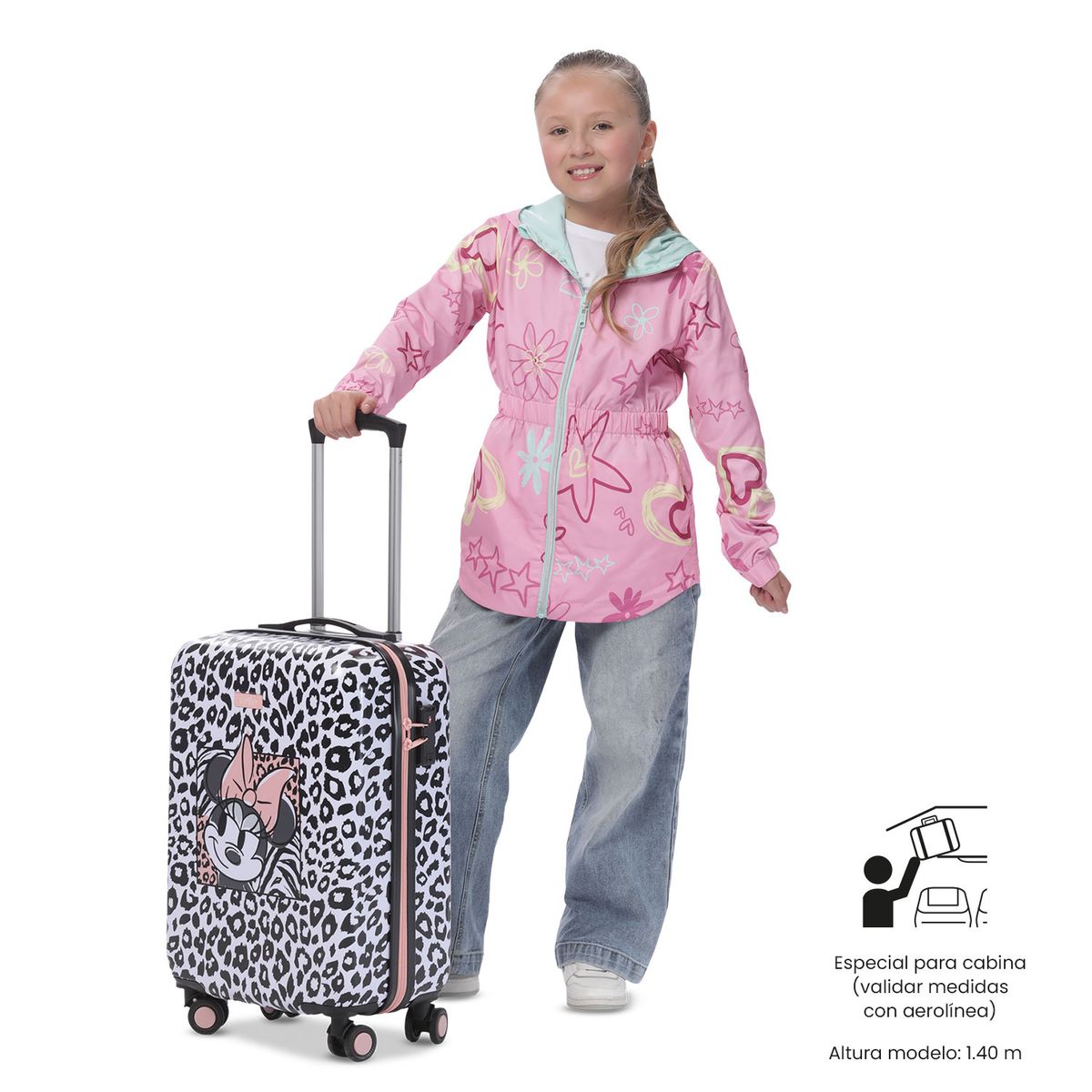 TOTTO - Maleta Cabina 10 Kg Minnie Be You Mujer Blanco Totto