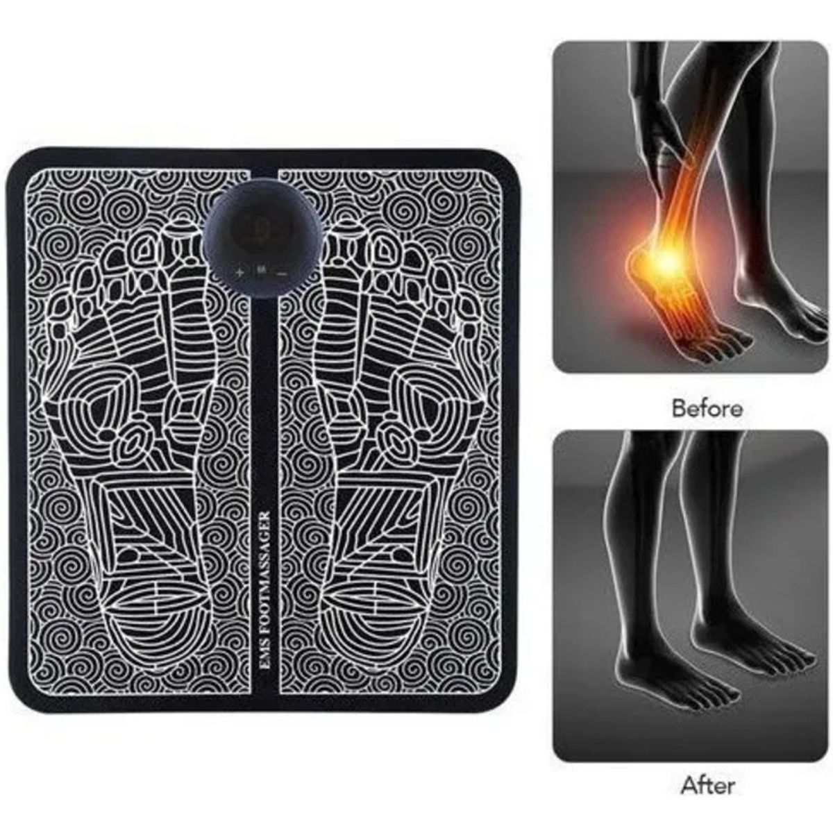 GENERICO - Masajeador eléctrico portátil para masaje de pies Genérica EMS