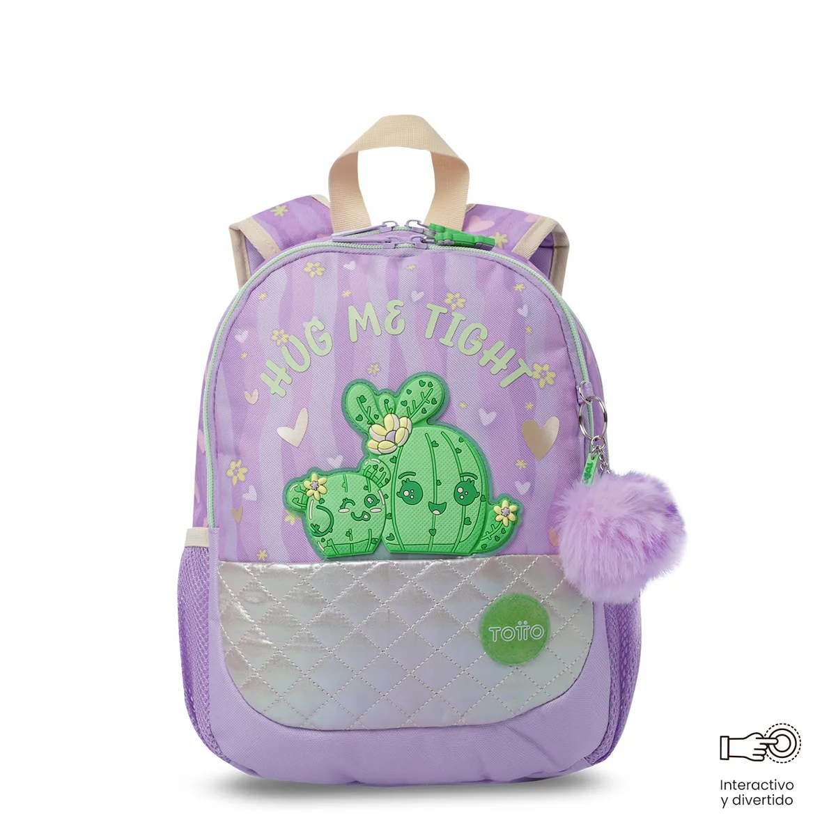 TOTTO - Morral Mochila Escolar Kacty S Niña Morado Totto