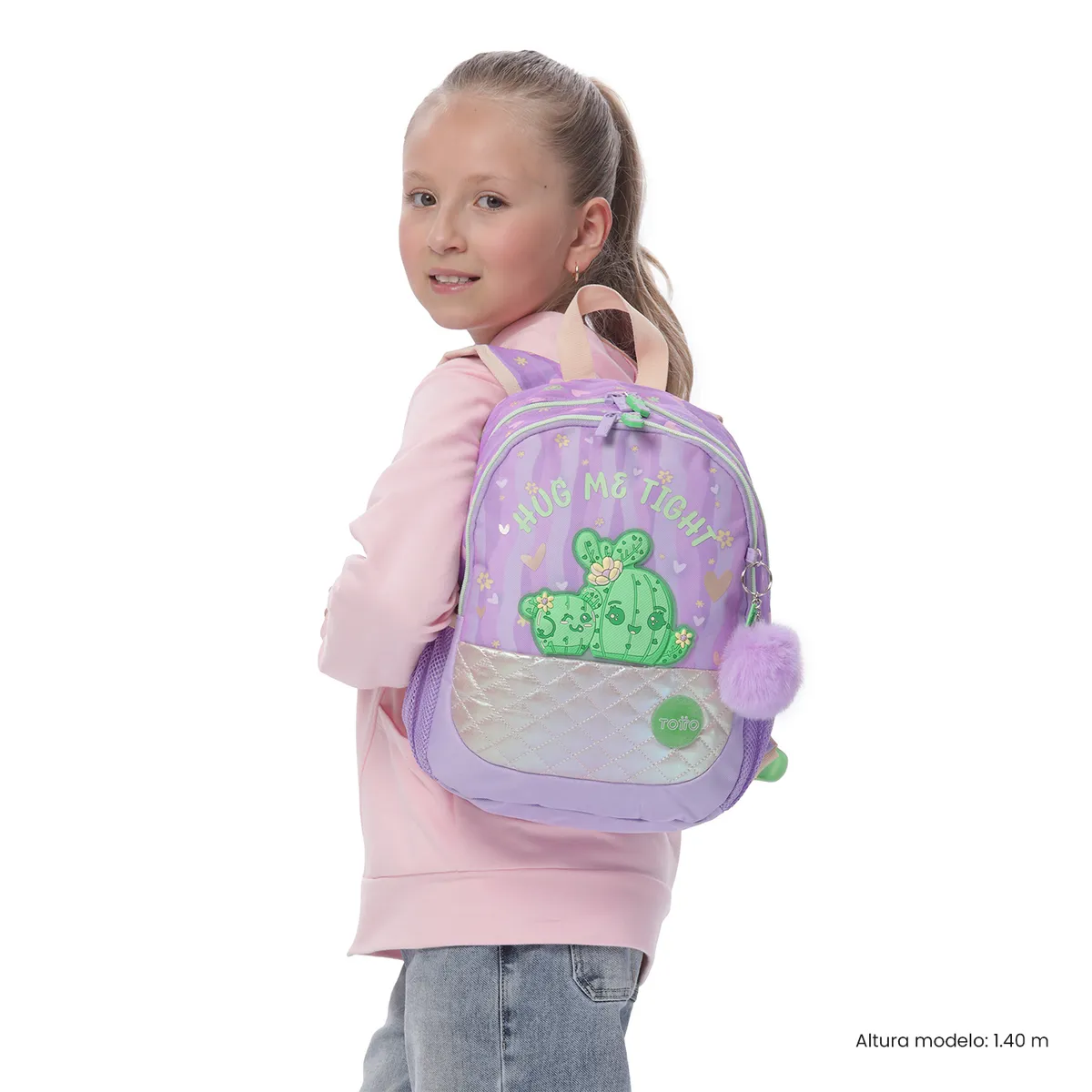 TOTTO - Morral Mochila Escolar Kacty S Niña Morado Totto