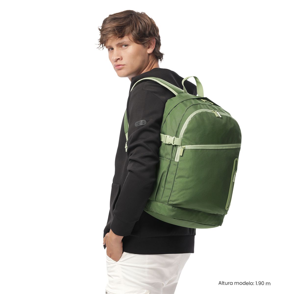 TOTTO - Morral Mochila Mina Para Hombre Porta Pc 16'' Verde Totto