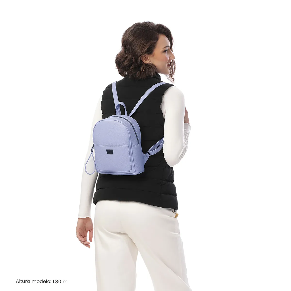 TOTTO - Morral Mochila Smooth Mujer Porta Botella Morado Totto