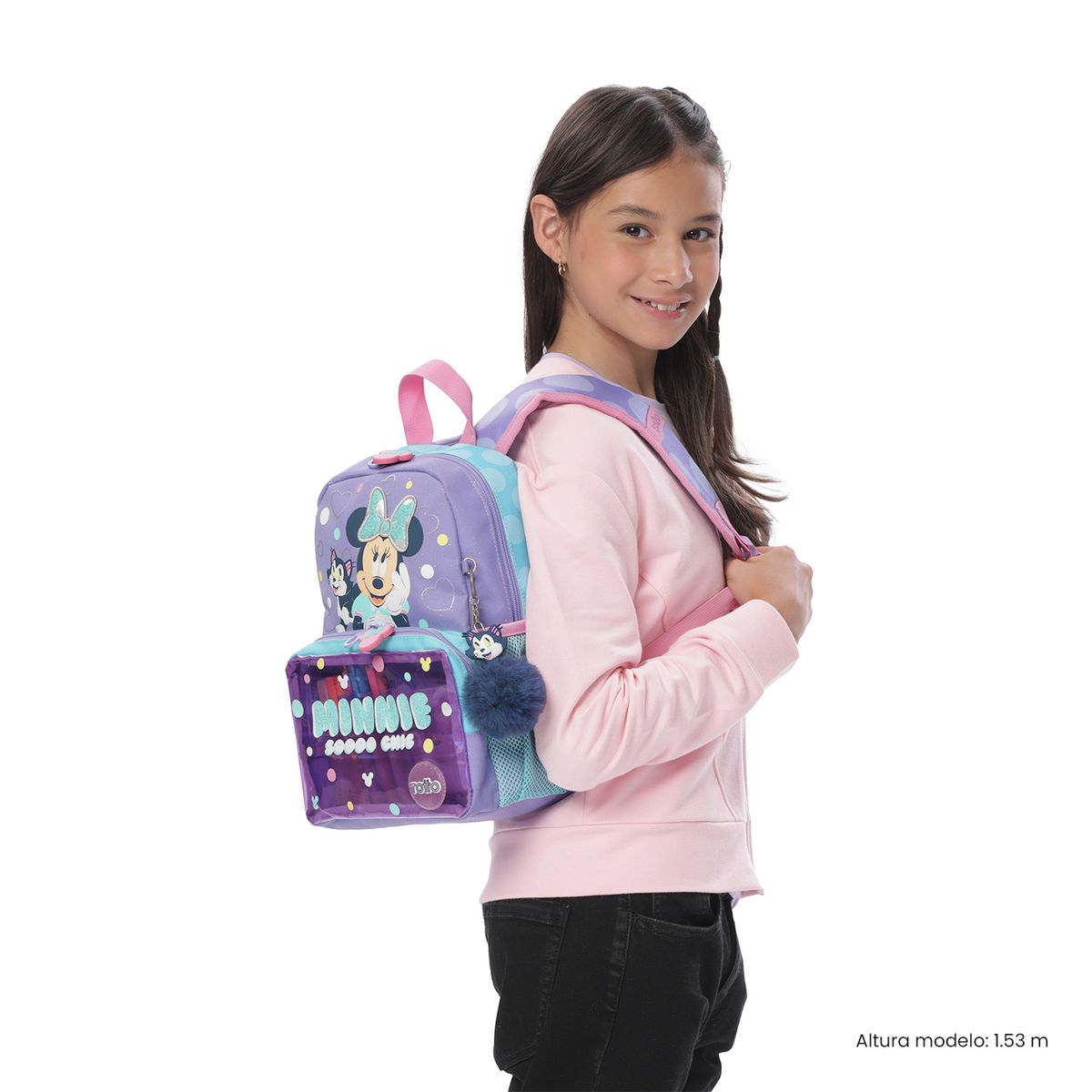 TOTTO - Morral Mochila Escolar Minnie S Niña Azul Totto