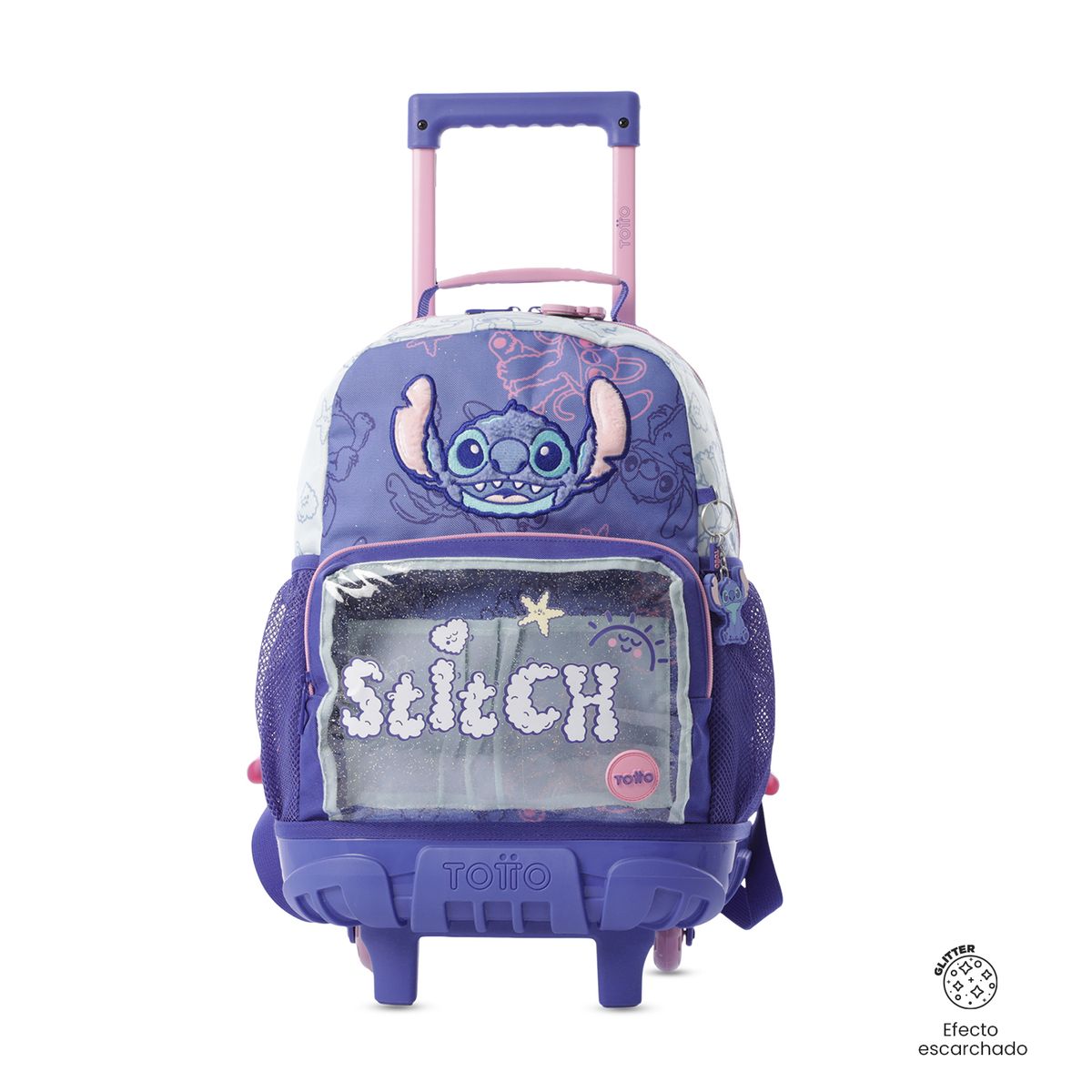 TOTTO - Morral Mochila Escolar Ruedas Stitch On The Beach M Totto