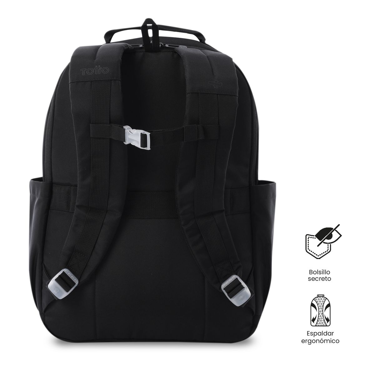 TOTTO - Morral Articulo Personal Elan Negro Unisex Totto