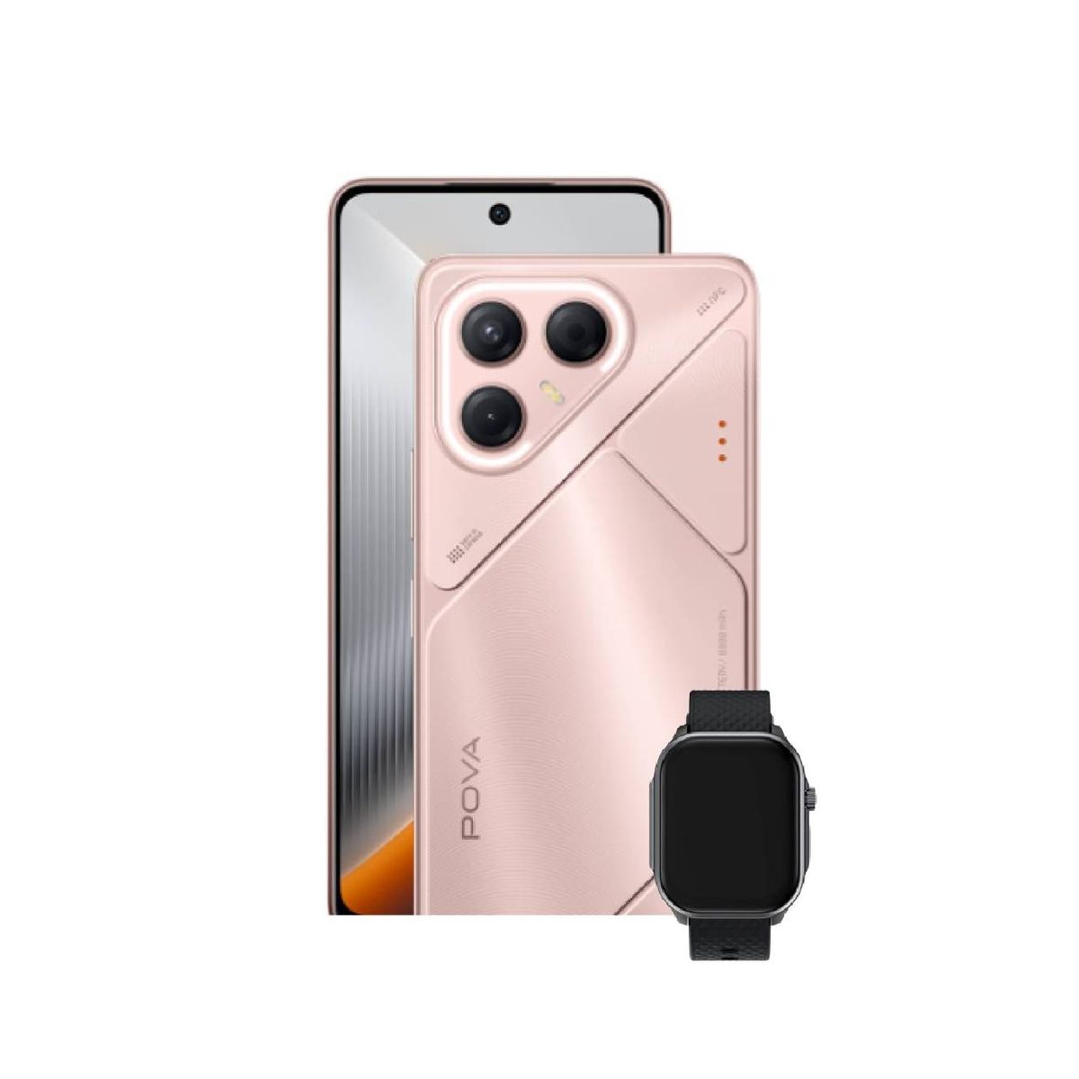 TECNO MOBILE - Celular Tecno Pova 7 5G 256Gb 8Ram 50mp Rosa + Reloj