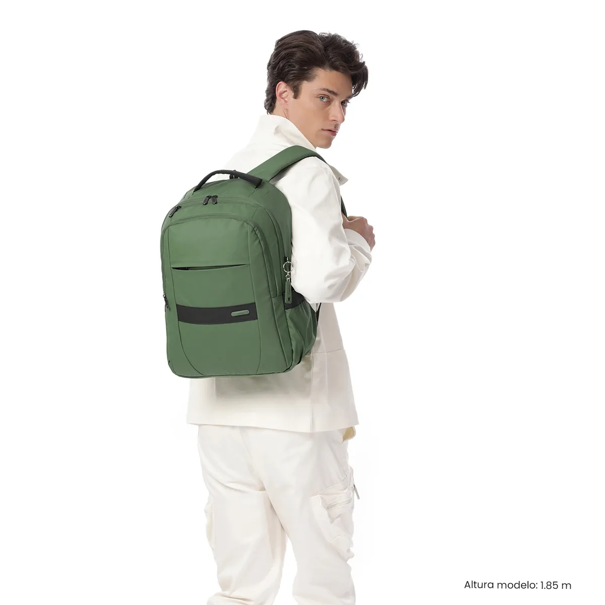 TOTTO - Morral Mochila Wivetto Hombre Con Porta PC 16'' Verde Totto