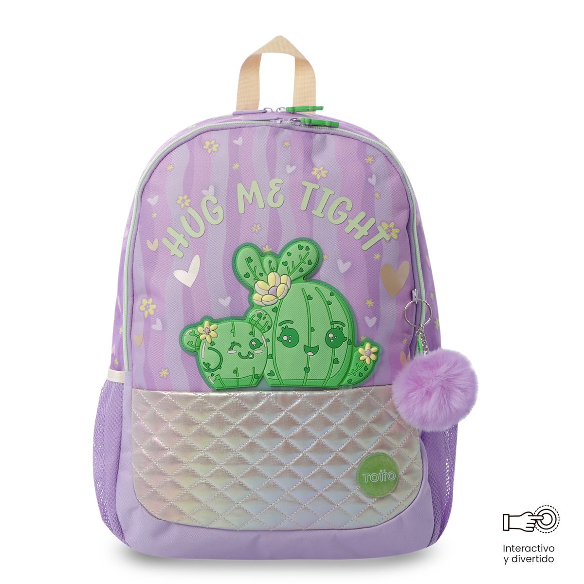 TOTTO - Morral Mochila Escolar Kacty L Niña Morado Totto