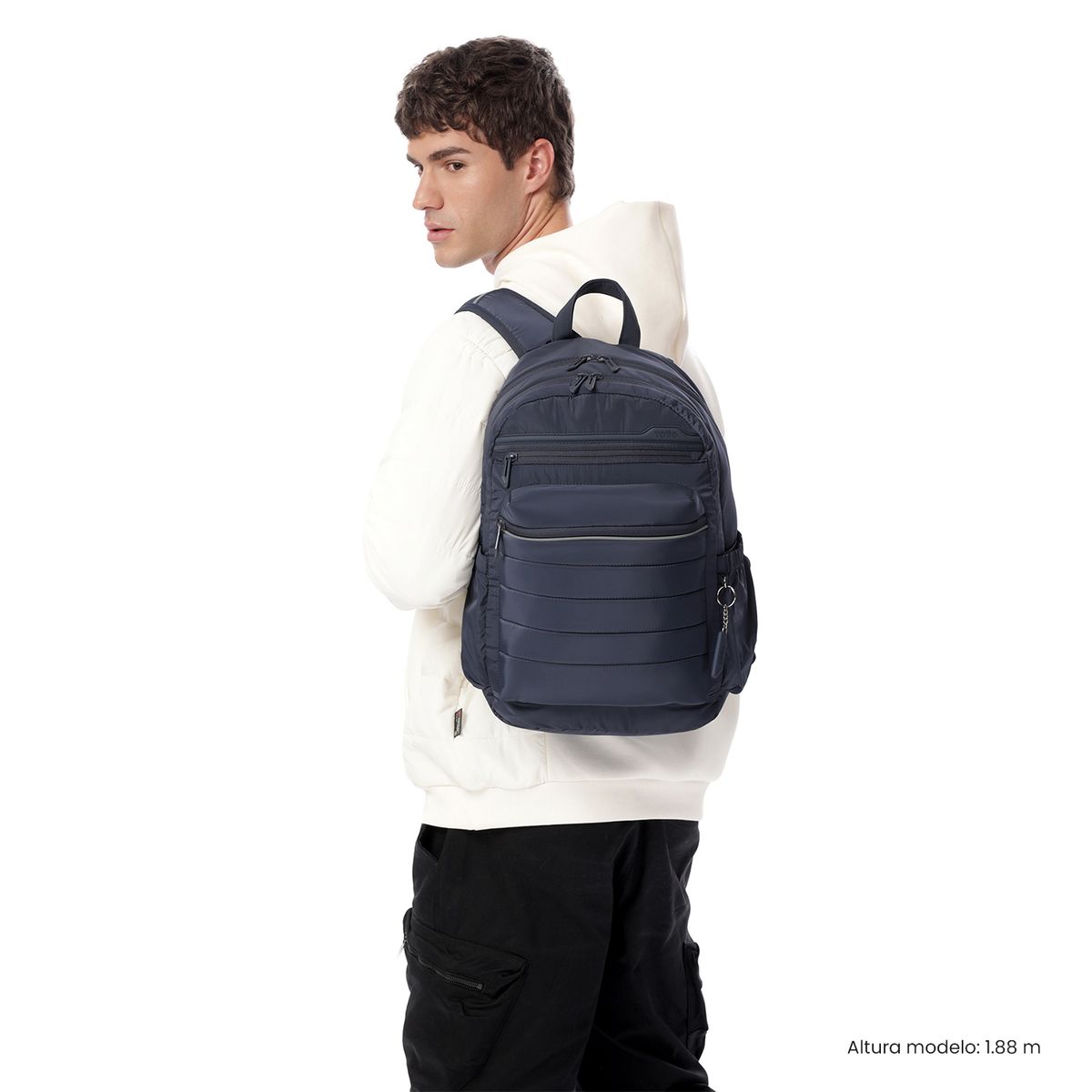 TOTTO - Morral Mochila Plaine Mujer Con Porta PC 14'' Azul Totto