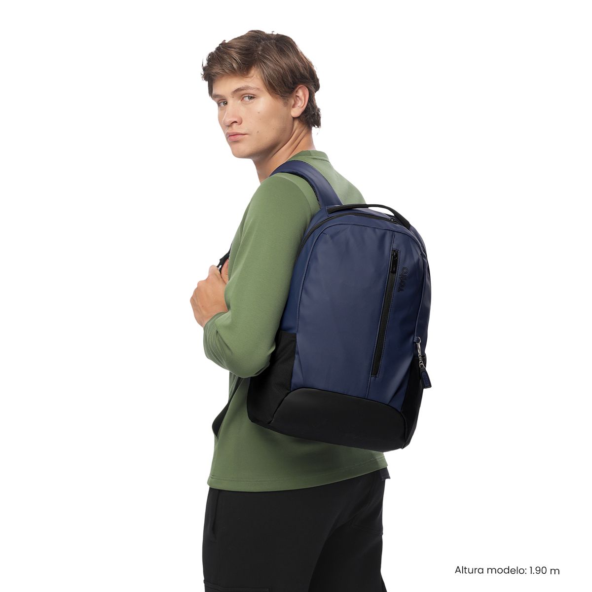 TOTTO - Morral Mochila Detroit Hombre Con Porta PC 16'' Azul Totto