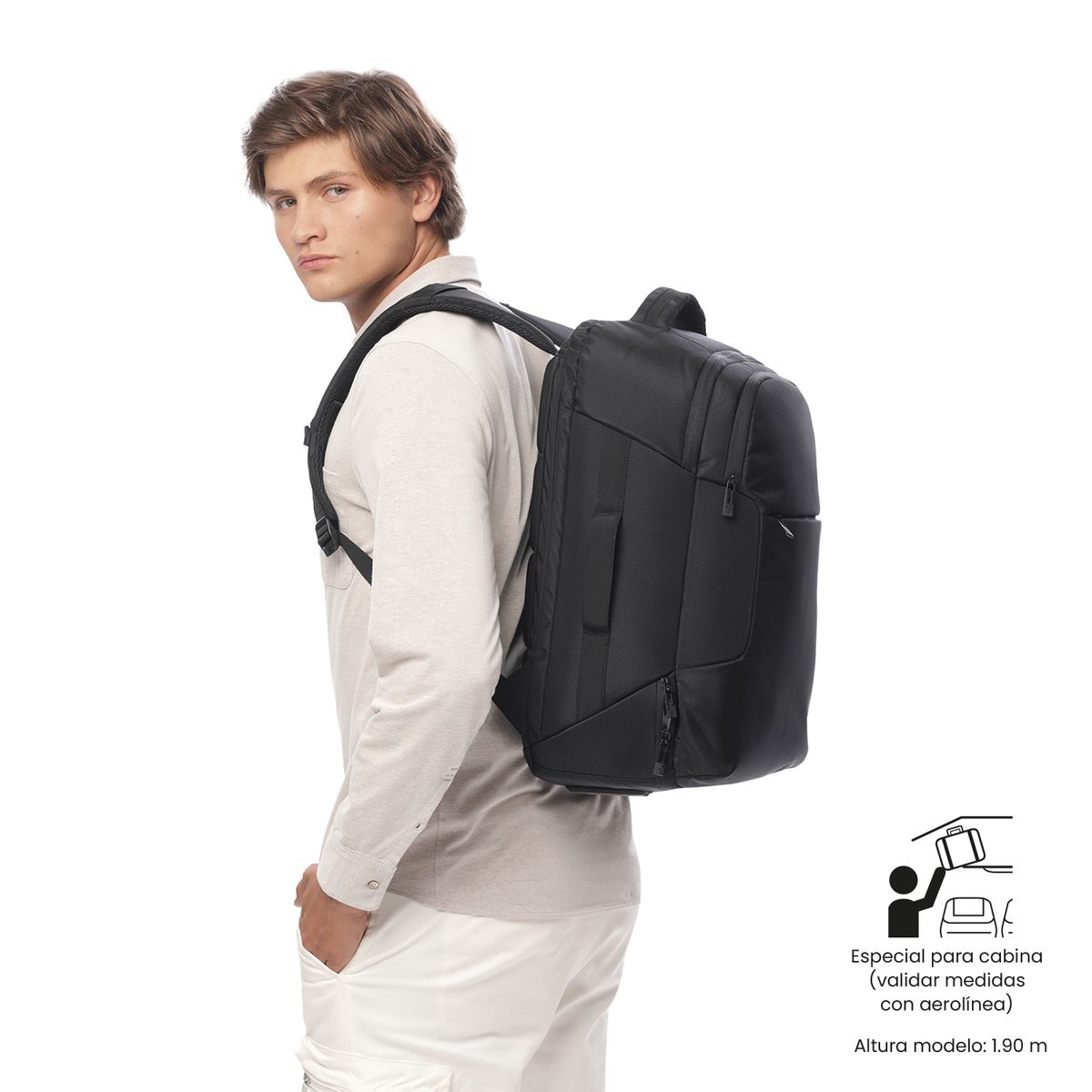 TOTTO - Morral de Cabina Convey Negro Unisex Totto