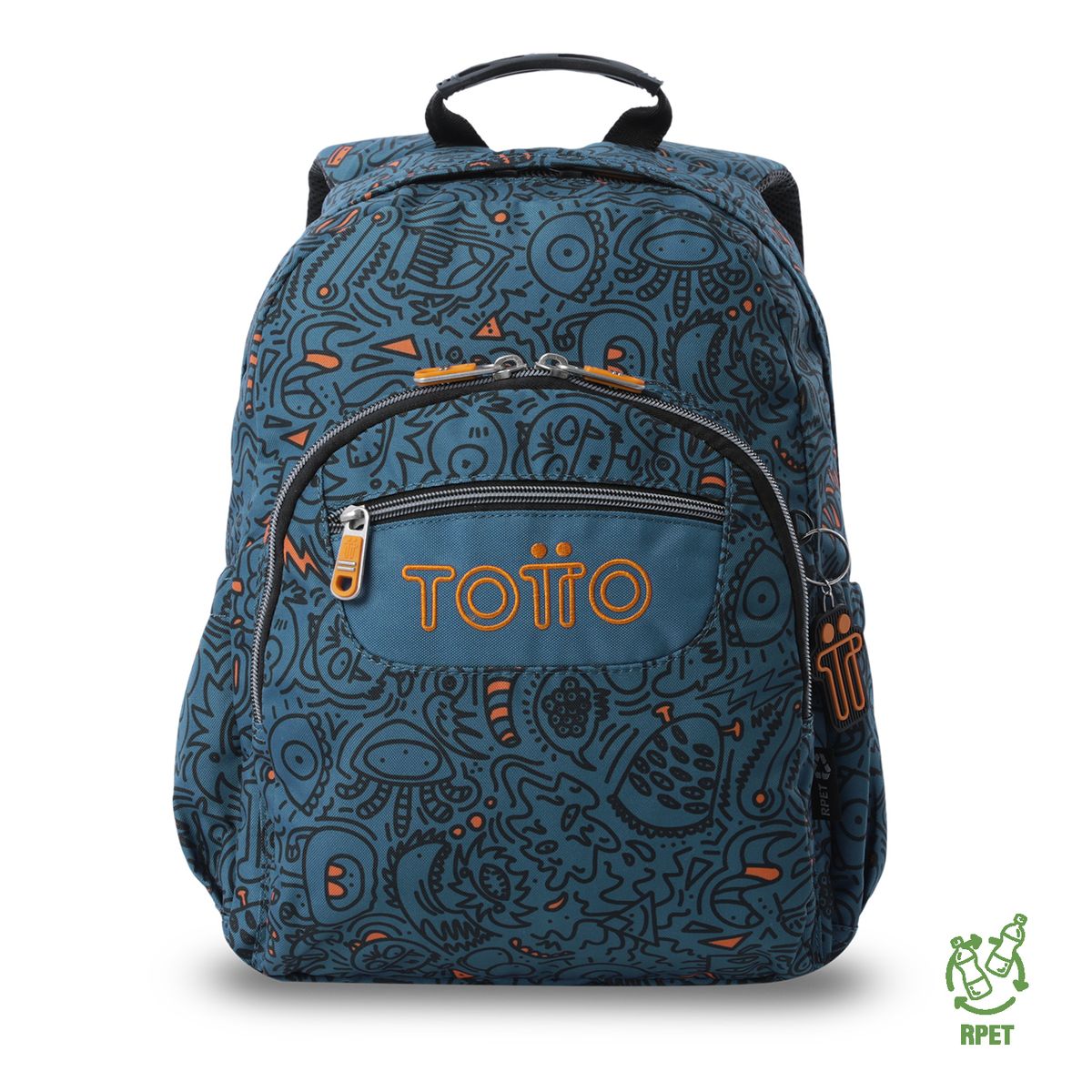 TOTTO - Morral Mochila Escolar Hombre Gommas Azul Totto