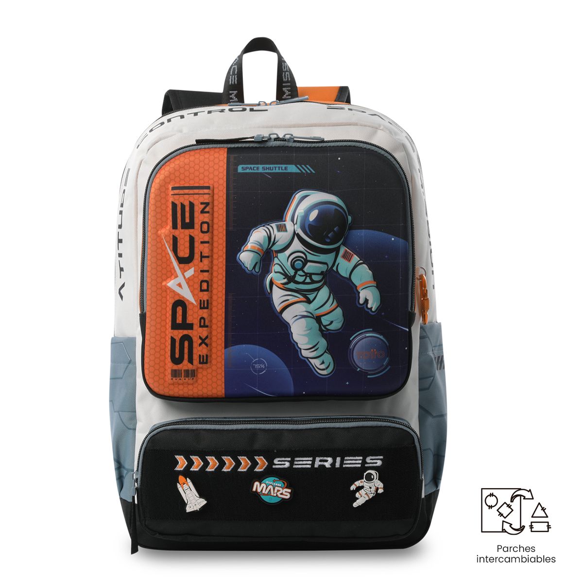 TOTTO - Morral Mochila Escolar Gemini L Niño Gris Totto