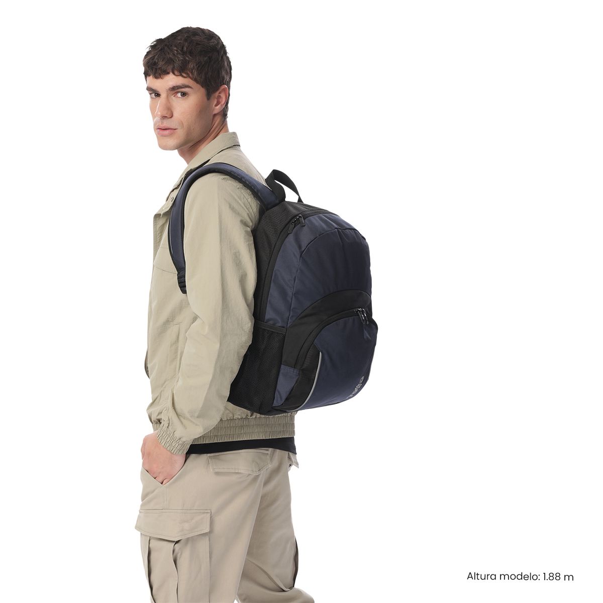 TOTTO - Morral Mochila Datar M Hombre Porta PC 13'' Azul Totto