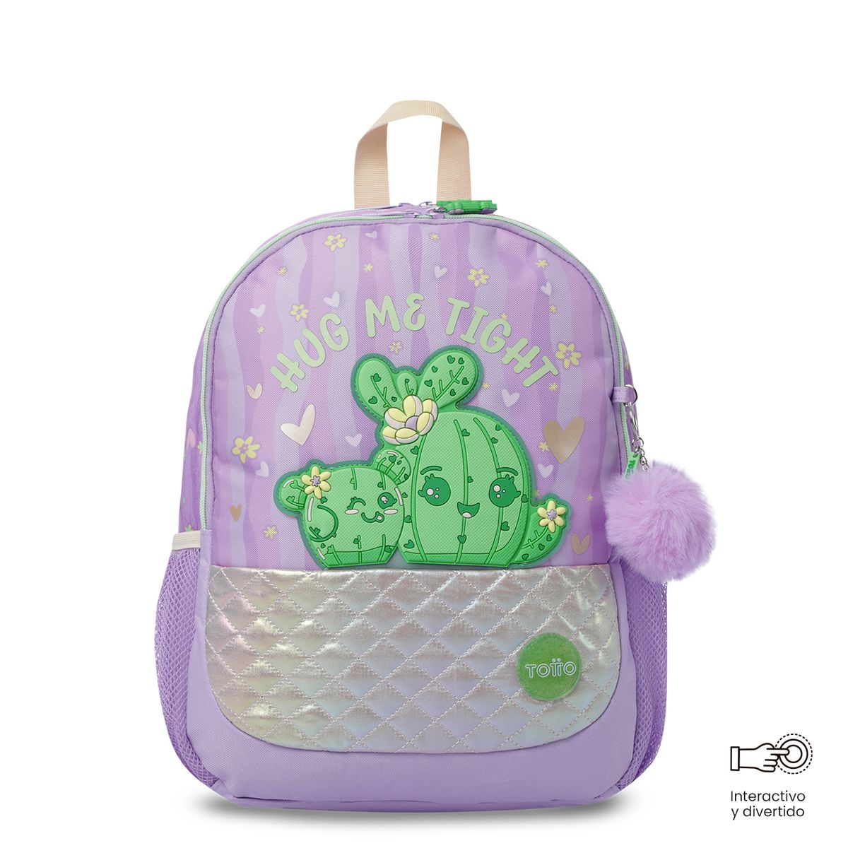 TOTTO - Morral Mochila Escolar Kacty M Niña Morado Totto