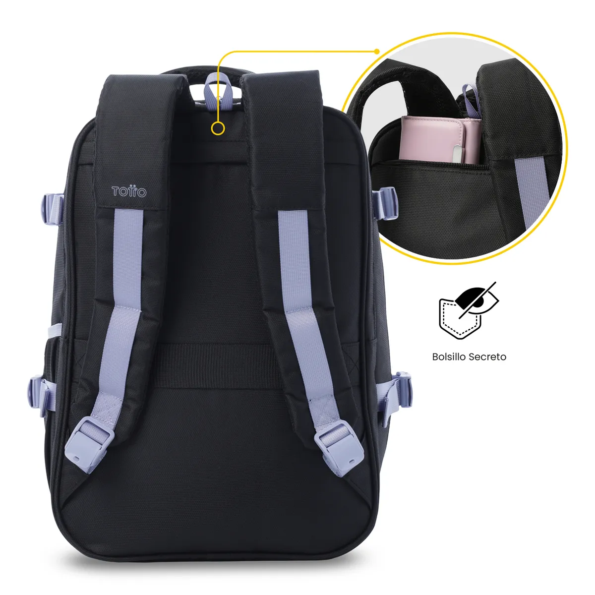TOTTO - Morral de Articulo Personal Trip Morado Para Mujer Totto