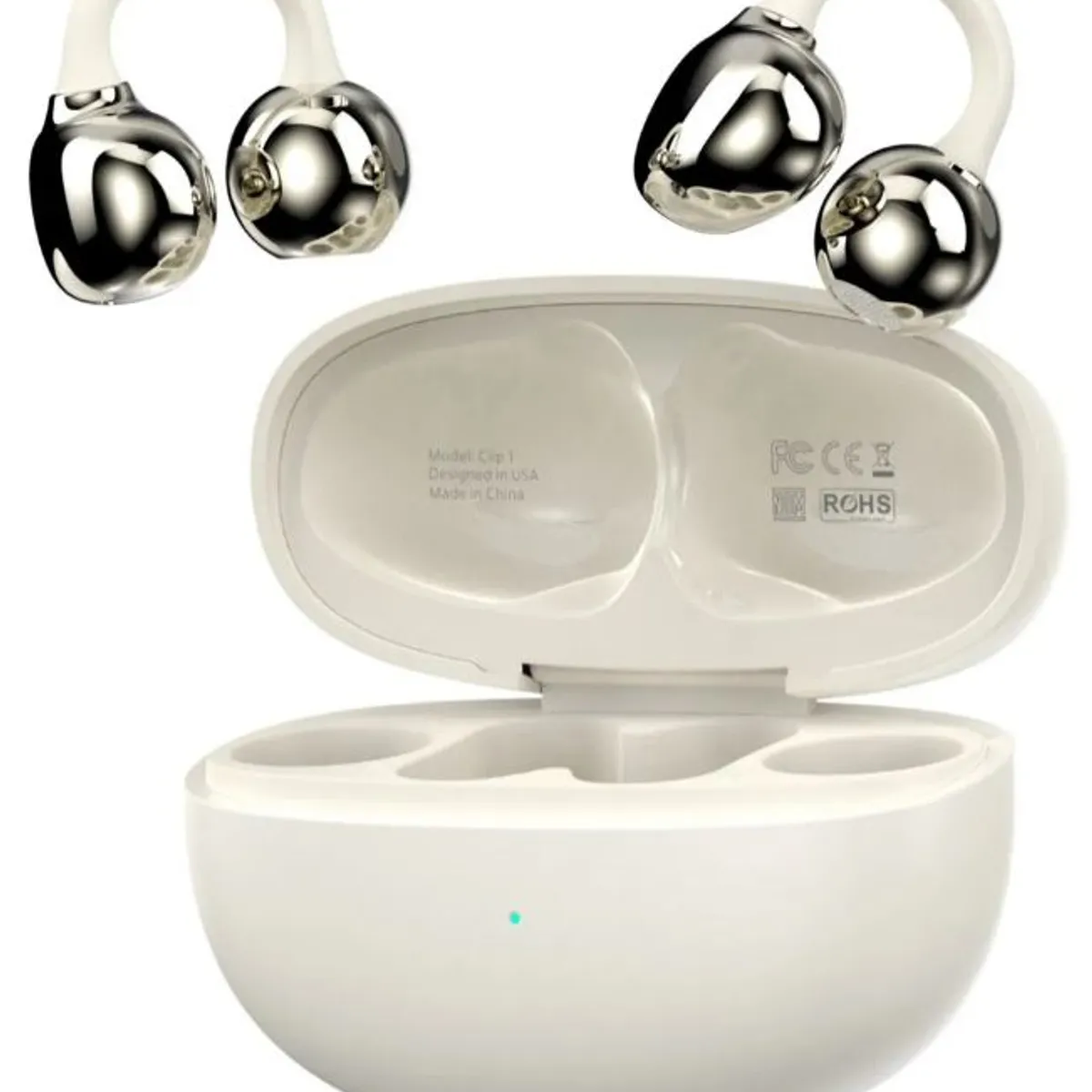 INNOVA - Auriculares Inalámbricos Con Clip Para La Oreja G-tide Clip1 Color Blanco