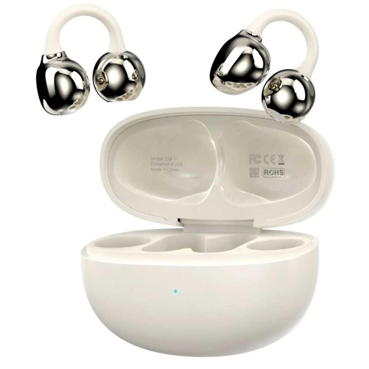INNOVA - Auriculares Inalámbricos Con Clip Para La Oreja G-tide Clip1 Color Blanco