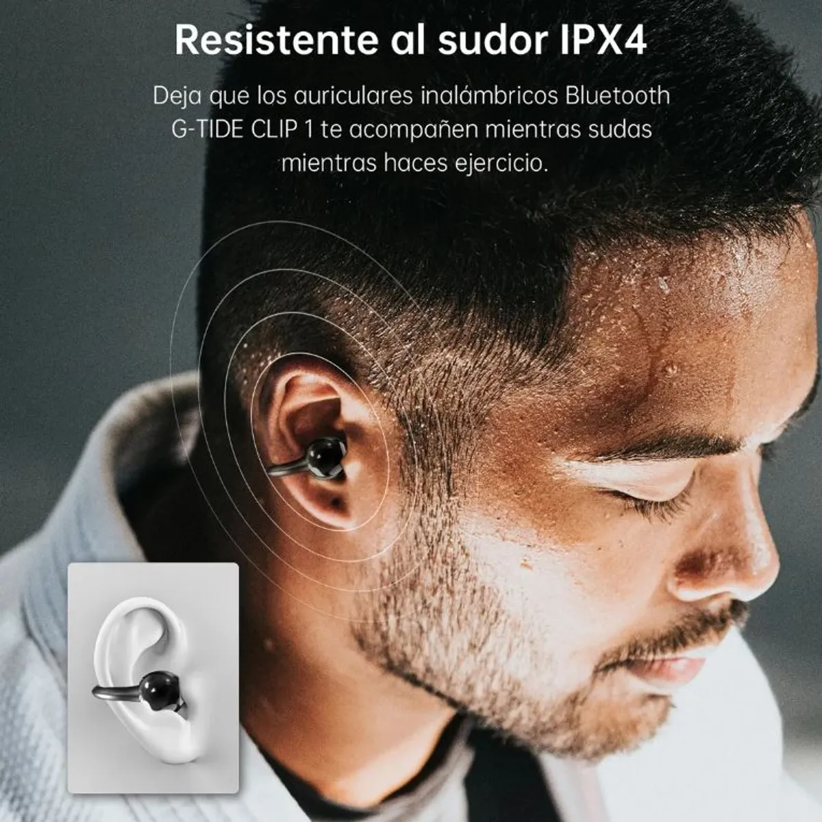 INNOVA - Auriculares Inalámbricos Con Clip Para La Oreja G-tide Clip1 Color Blanco