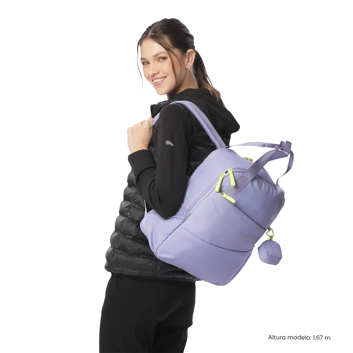 TOTTO - Morral Mochila Suzuka M Mujer Porta PC 15.4'' Morado Totto