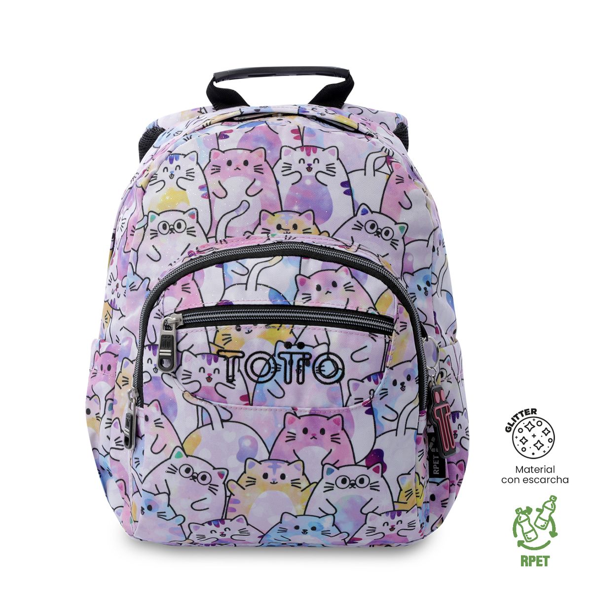 TOTTO - Morral Mochila Escolar Tempera Glitter Mujer Rosado Totto