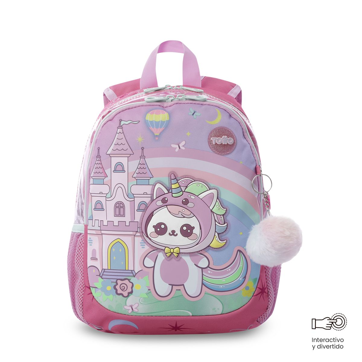 TOTTO - Morral Mochila Escolar Magic Spark S Niña Rosado Totto