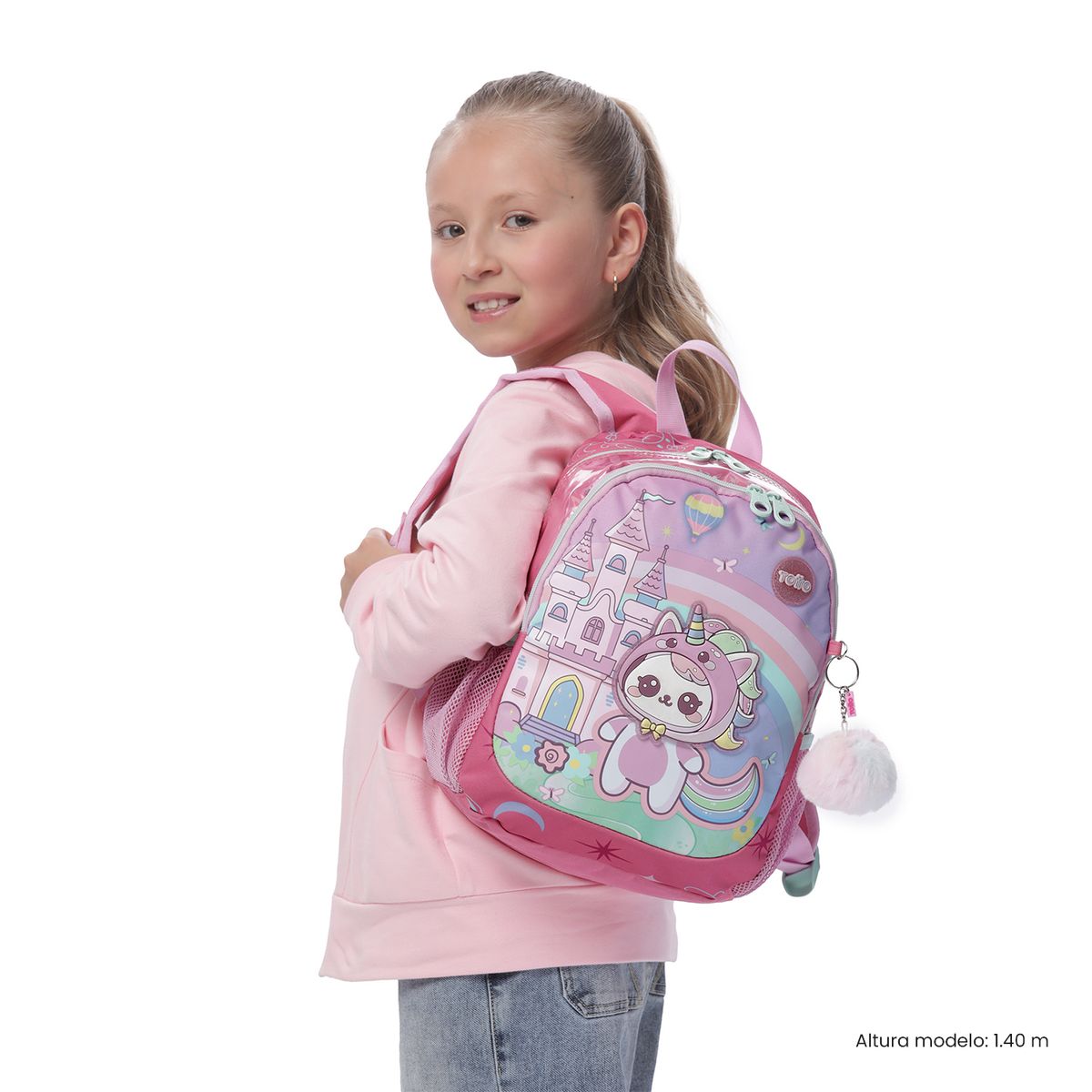 TOTTO - Morral Mochila Escolar Magic Spark S Niña Rosado Totto