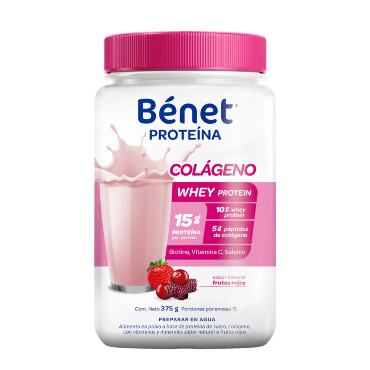 BENET - Proteína Colágeno Bénet Frutos Rojos